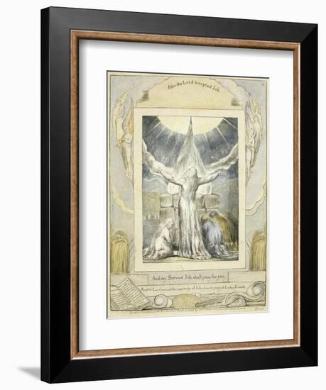 Job Praying (Pl.18) from the Book of Job, C.1793-William Blake-Framed Giclee Print