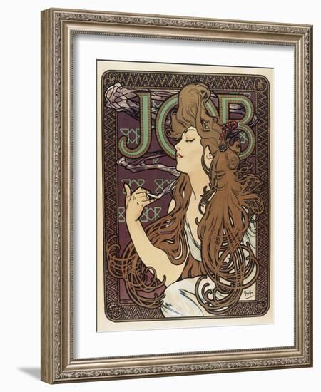 Job-Alphonse Mucha-Framed Art Print