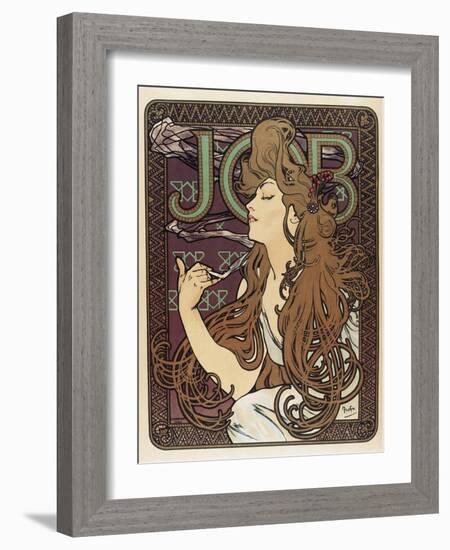 Job-Alphonse Mucha-Framed Art Print