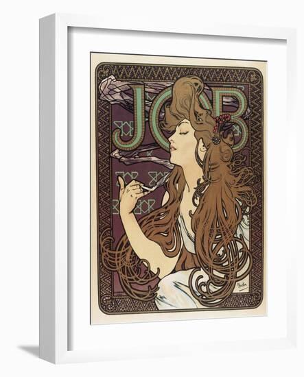 Job-Alphonse Mucha-Framed Art Print