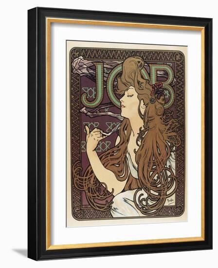 Job-Alphonse Mucha-Framed Art Print