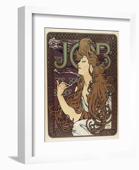 Job-Alphonse Mucha-Framed Art Print