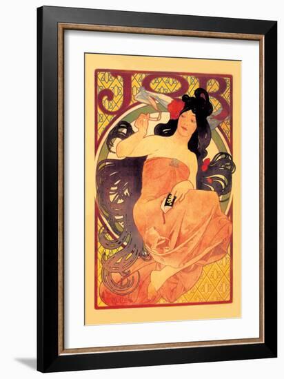 Job-Alphonse Mucha-Framed Art Print