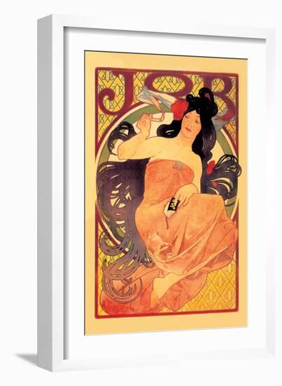 Job-Alphonse Mucha-Framed Art Print