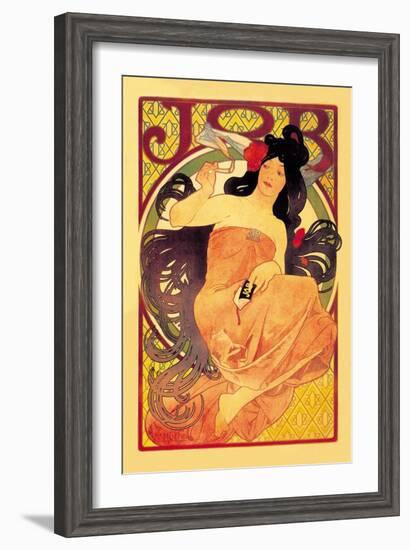 Job-Alphonse Mucha-Framed Art Print