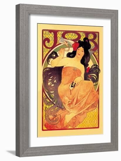 Job-Alphonse Mucha-Framed Art Print