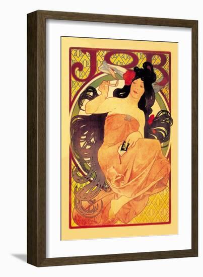 Job-Alphonse Mucha-Framed Art Print