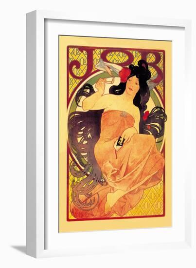 Job-Alphonse Mucha-Framed Art Print