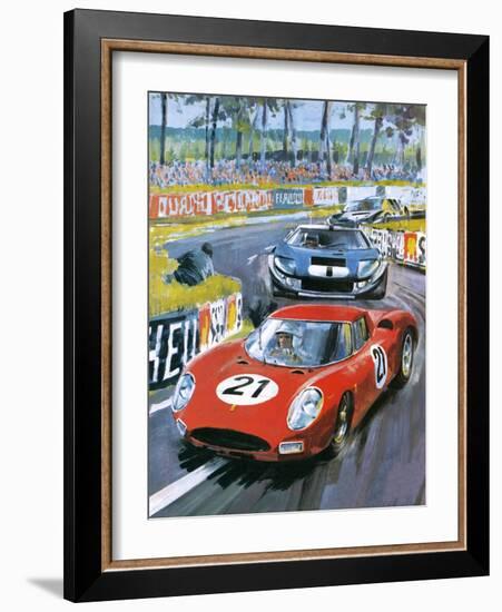 Jochen Rindt Driving a 250 Lm Ferrari-Graham Coton-Framed Giclee Print