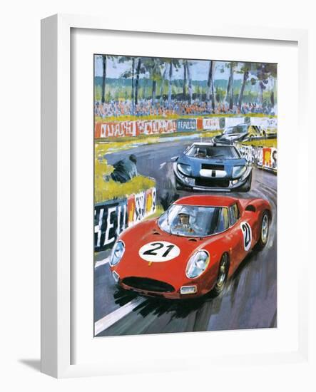 Jochen Rindt Driving a 250 Lm Ferrari-Graham Coton-Framed Giclee Print