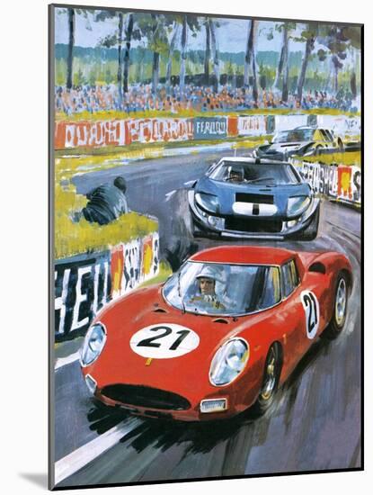 Jochen Rindt Driving a 250 Lm Ferrari-Graham Coton-Mounted Giclee Print