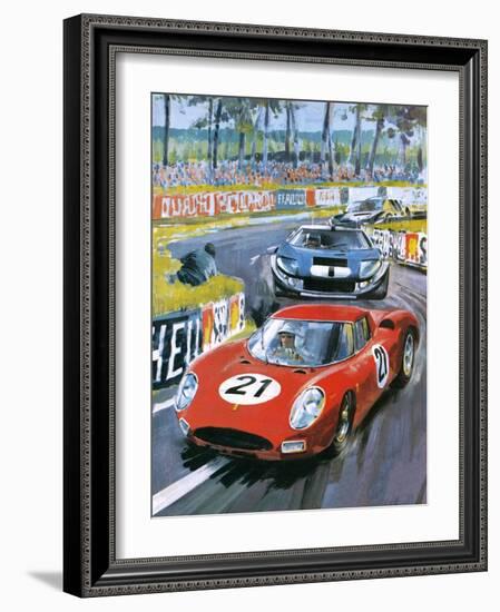 Jochen Rindt Driving a 250 Lm Ferrari-Graham Coton-Framed Giclee Print