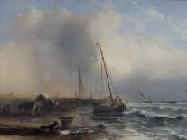 Seascape with Boats and Figures-Jock Wilson-Premier Image Canvas