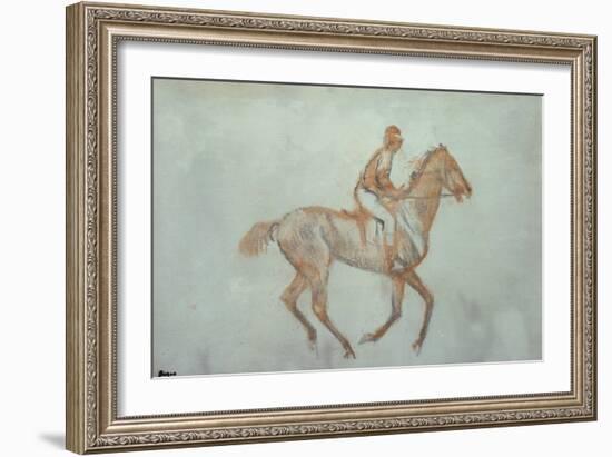 Jockey at a Canter, c.1881-Edgar Degas-Framed Giclee Print