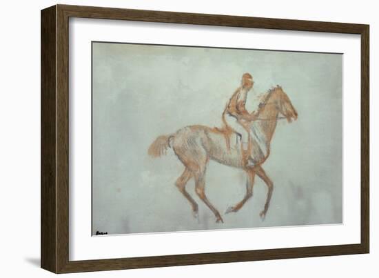 Jockey at a Canter, c.1881-Edgar Degas-Framed Giclee Print