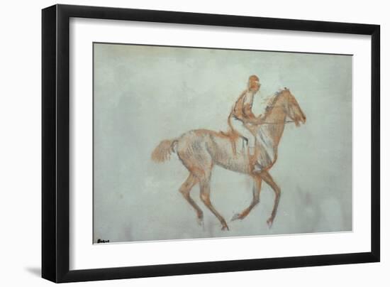 Jockey at a Canter, c.1881-Edgar Degas-Framed Giclee Print