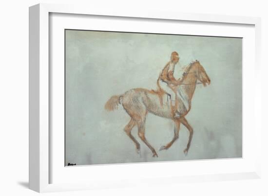 Jockey at a Canter, c.1881-Edgar Degas-Framed Giclee Print