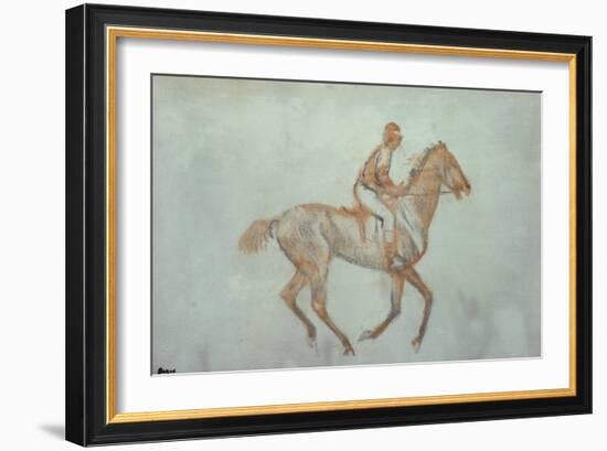 Jockey at a Canter, c.1881-Edgar Degas-Framed Giclee Print