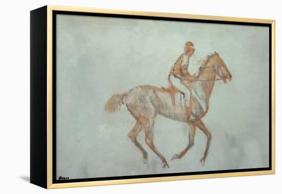 Jockey at a Canter, c.1881-Edgar Degas-Framed Premier Image Canvas