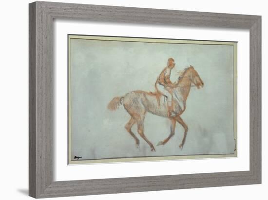 Jockey at a Canter, C.1881-Edgar Degas-Framed Giclee Print