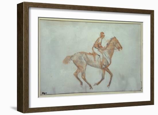 Jockey at a Canter, C.1881-Edgar Degas-Framed Giclee Print