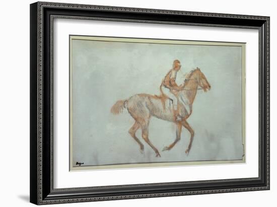 Jockey at a Canter, C.1881-Edgar Degas-Framed Giclee Print