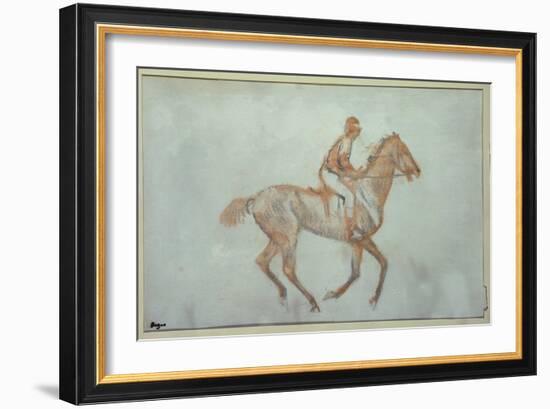 Jockey at a Canter, C.1881-Edgar Degas-Framed Giclee Print