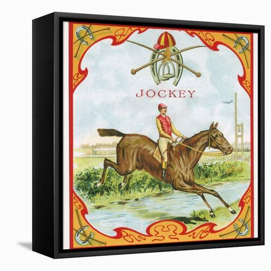 Jockey Tobacco Label-null-Framed Premier Image Canvas