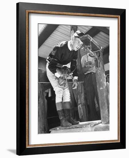 Jockey Weighing in at Race Track-Cornell Capa-Framed Photographic Print