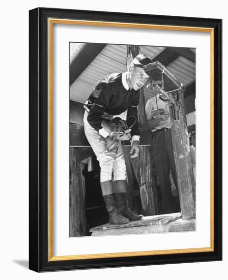 Jockey Weighing in at Race Track-Cornell Capa-Framed Photographic Print