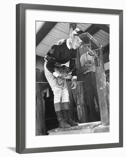 Jockey Weighing in at Race Track-Cornell Capa-Framed Photographic Print