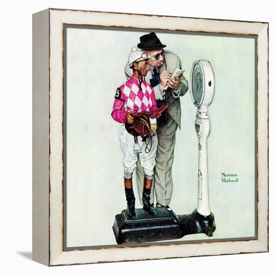 "Jockey Weighing In", June 28,1958-Norman Rockwell-Framed Premier Image Canvas