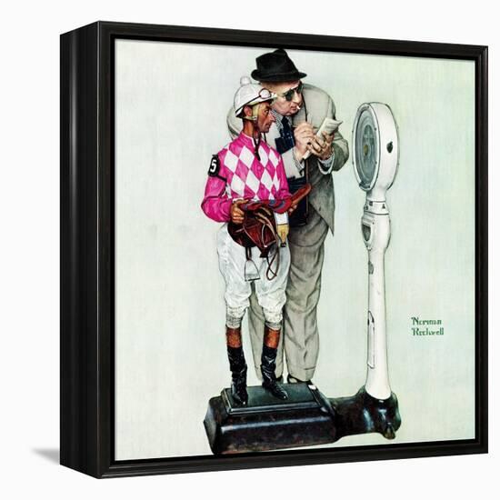 "Jockey Weighing In", June 28,1958-Norman Rockwell-Framed Premier Image Canvas