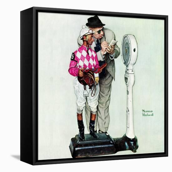 "Jockey Weighing In", June 28,1958-Norman Rockwell-Framed Premier Image Canvas