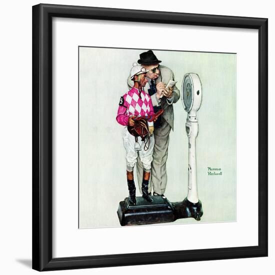 "Jockey Weighing In", June 28,1958-Norman Rockwell-Framed Giclee Print