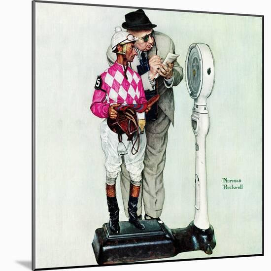 "Jockey Weighing In", June 28,1958-Norman Rockwell-Mounted Giclee Print