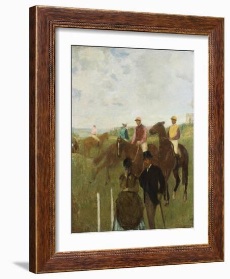 Jockeys at the Racecourse (Aux Course, Les Jockeys)-Edgar Degas-Framed Giclee Print