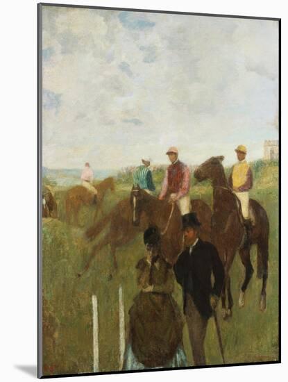 Jockeys at the Racecourse (Aux Course, Les Jockeys)-Edgar Degas-Mounted Giclee Print
