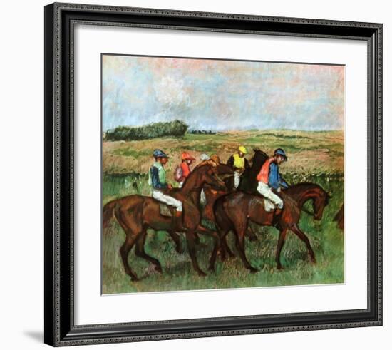 Jockeys at Training-Edgar Degas-Framed Collectable Print