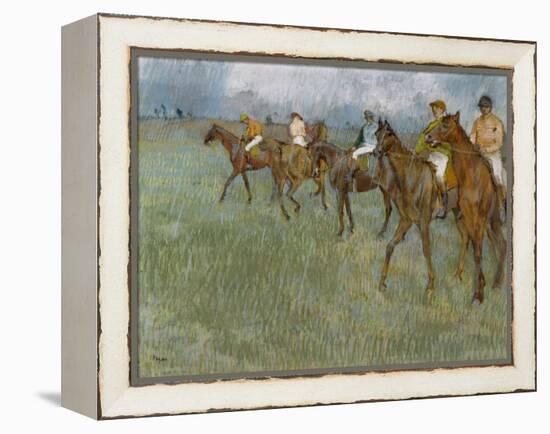 Jockeys in the Rain, C.1886-Edgar Degas-Framed Premier Image Canvas