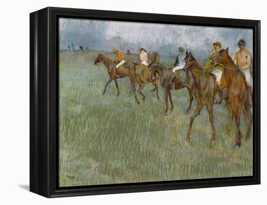 Jockeys in the Rain, C.1886-Edgar Degas-Framed Premier Image Canvas