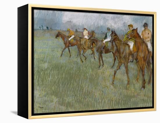 Jockeys in the Rain, C.1886-Edgar Degas-Framed Premier Image Canvas