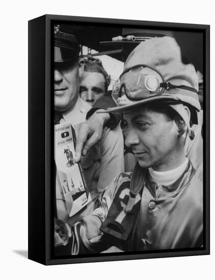 Jocky Willie Hartack after Winning the Kentucky Derby-null-Framed Premier Image Canvas