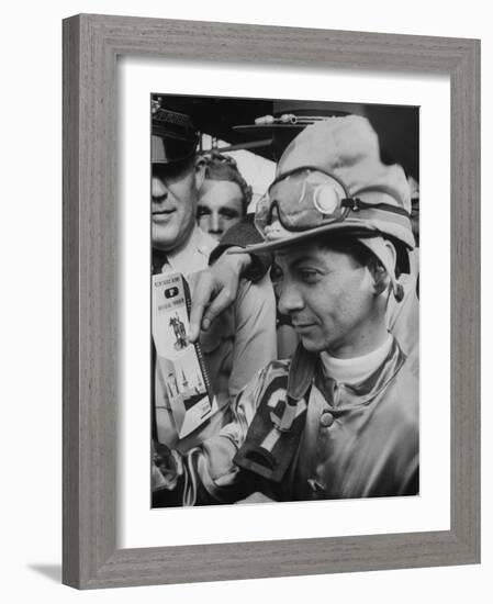 Jocky Willie Hartack after Winning the Kentucky Derby-null-Framed Photographic Print