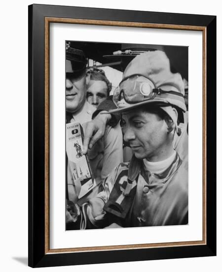 Jocky Willie Hartack after Winning the Kentucky Derby-null-Framed Photographic Print