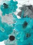 Turq and Grey Flowers-Jodi Pedri-Art Print