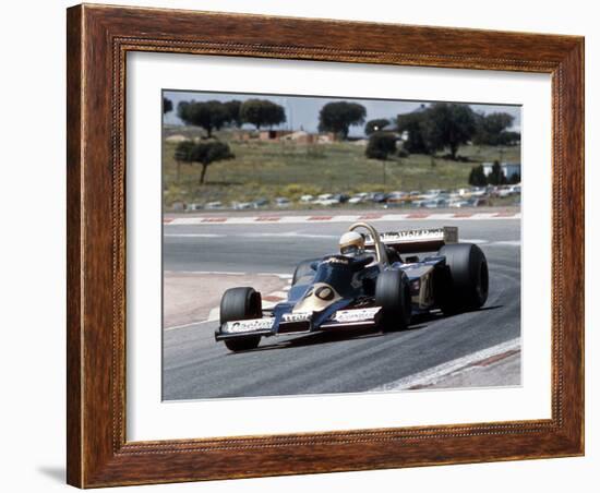 Jody Scheckter Racing a Wolf-Cosworth WR2, Spanish Grand Prix, Jarama, Spain, 1977-null-Framed Photographic Print