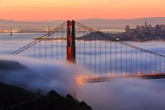 The Cables And Sidewak Of The Golden Gate Bridge Disappearing Into The Fog-Joe Azure-Framed Photographic Print