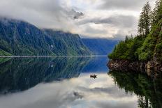 Sitka, Alaska Mountain Lake With A Wonderfaul Reflection Of The Cloudy Mointain Peaks-Joe Azure-Photographic Print