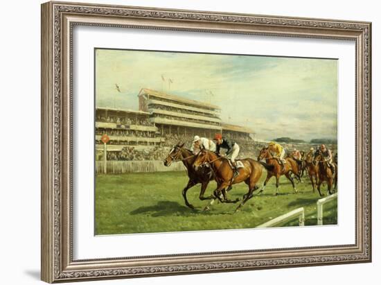 Joe Baylis' Service Kit winning Goodwood Steward's Cup with Weston Up-John S. Sanderson-Wells-Framed Giclee Print